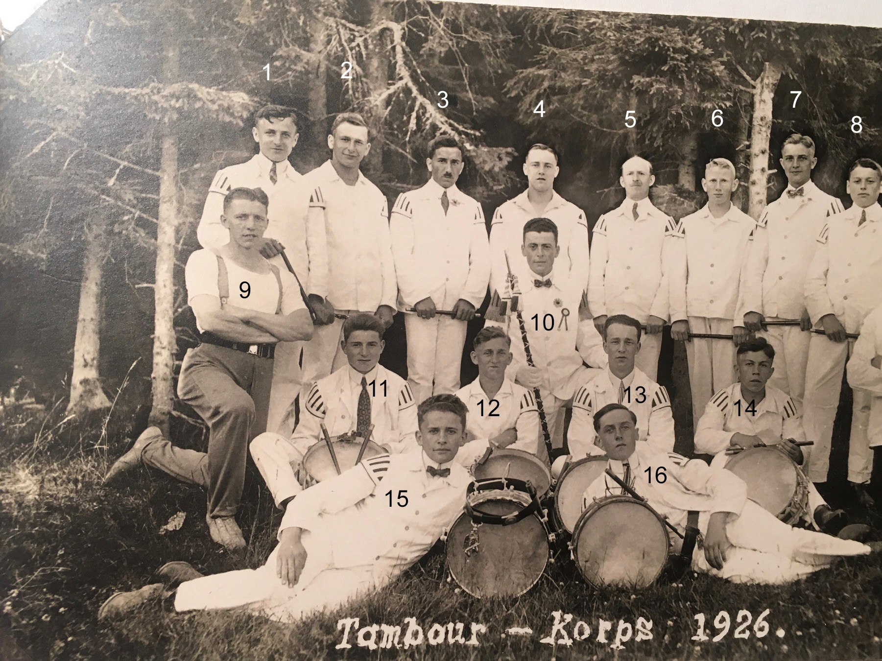 1926 004 Eichhorn Tambour Korps Namen