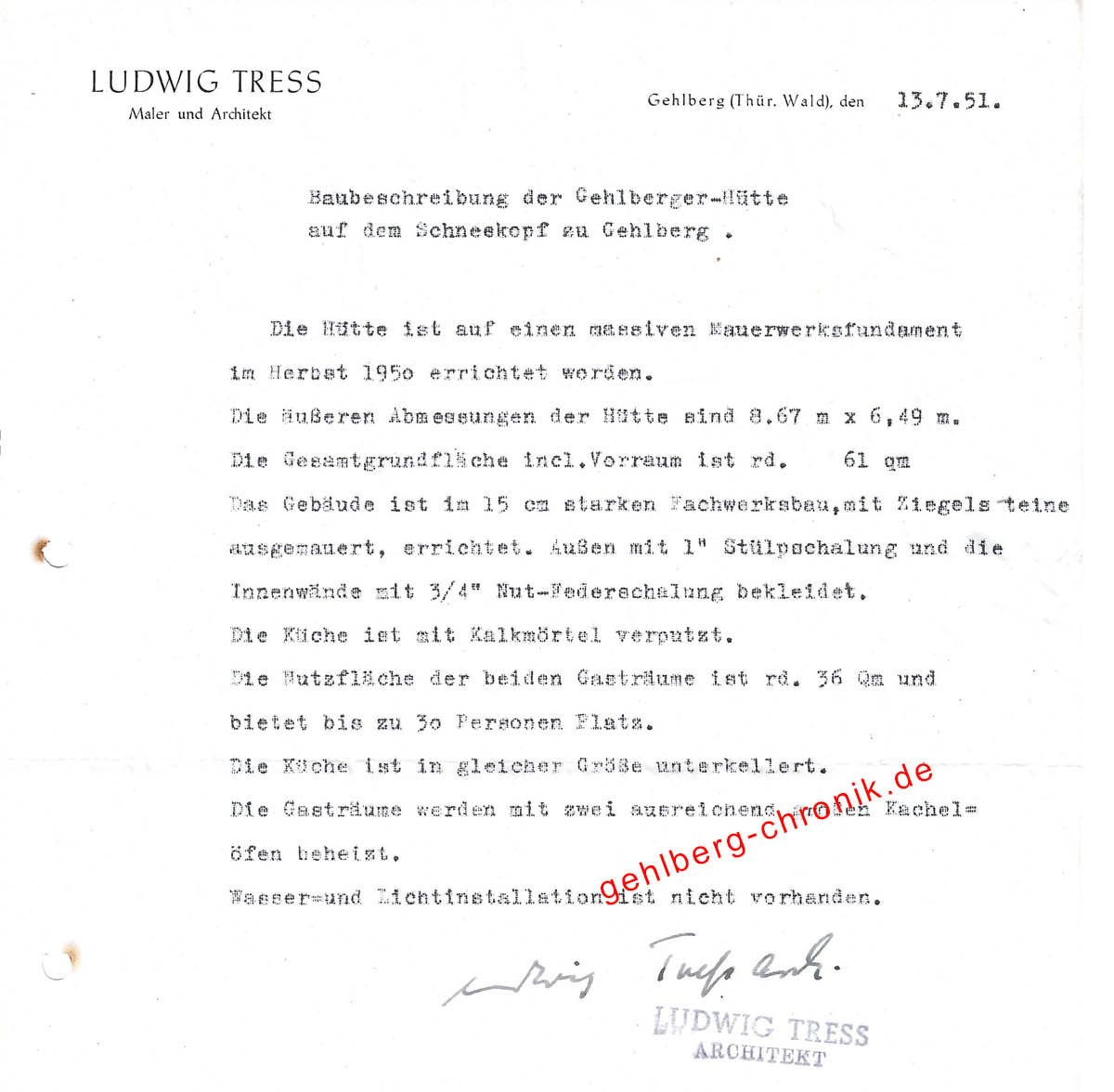 1951 033 Schneekopfhuette Beschreibung