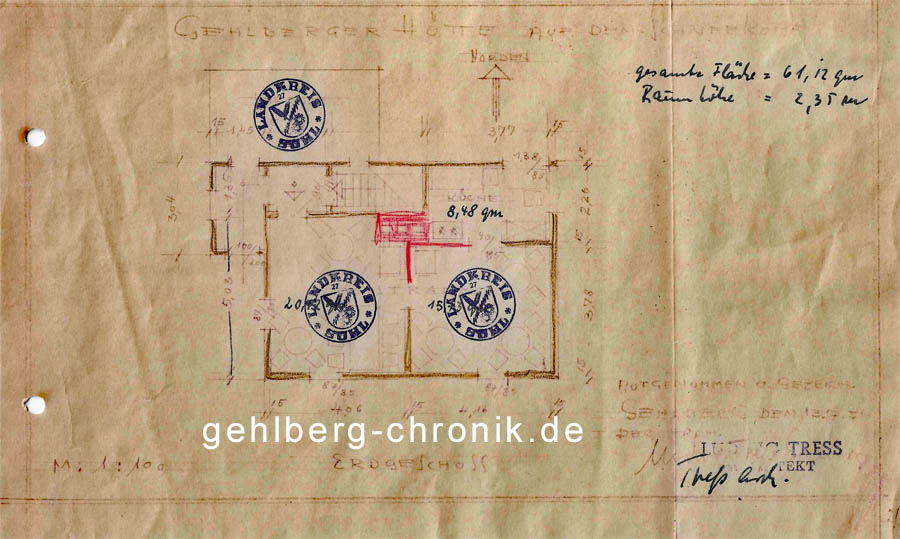 1951 034 Grundriss Schneekopfhuette