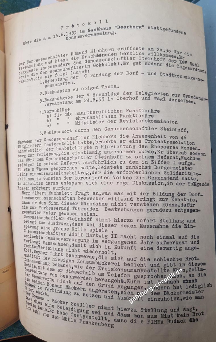1953 017 06 16 Protokoll Konsumversammlung