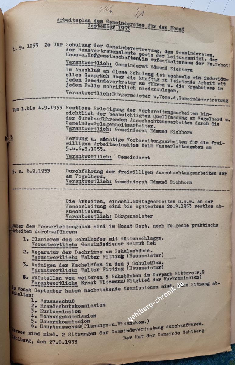 1953 019 09 Gemeindearbeitsplan 1