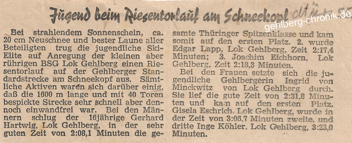 1955 008 Schneekopfpokal