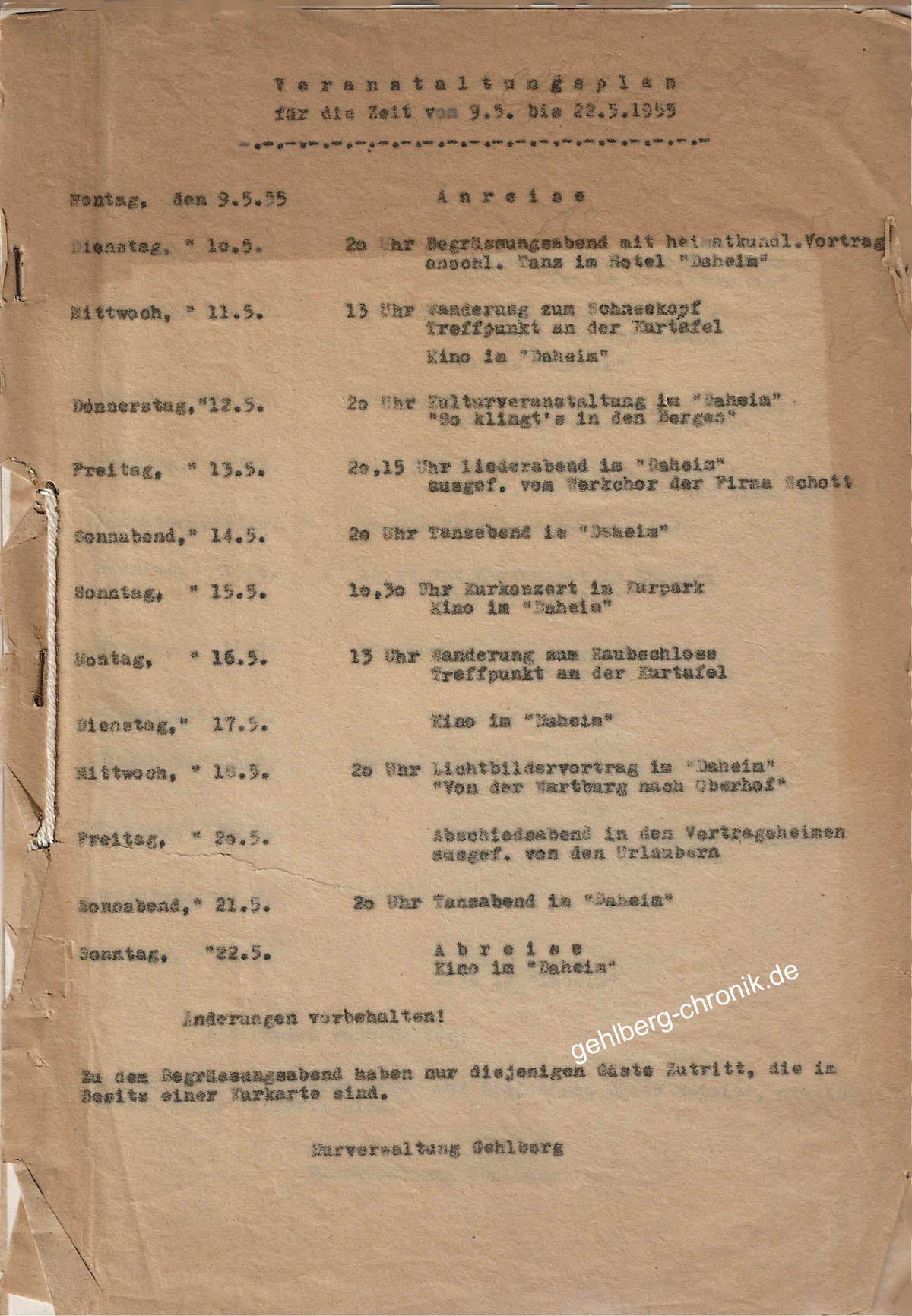 1955 036 Veranstaltungsplan