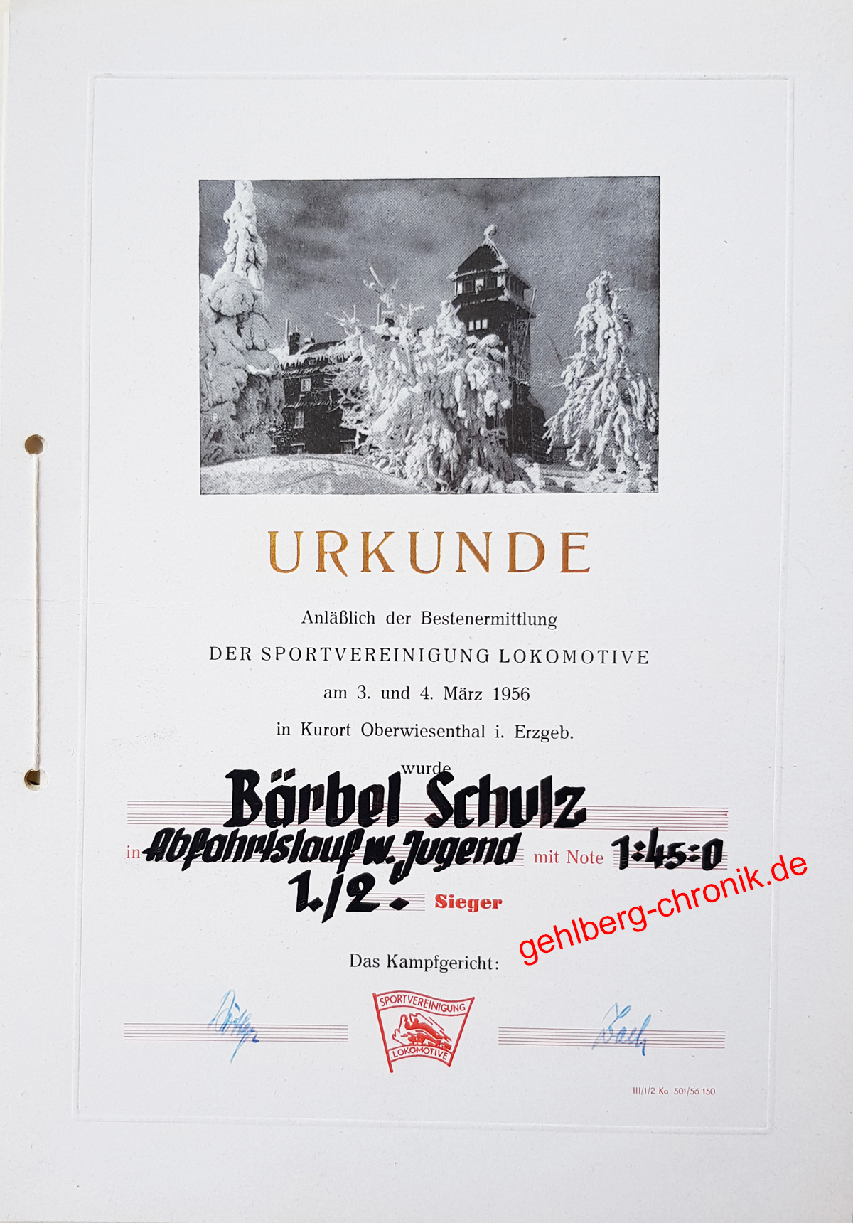 1956 014 Urkunde