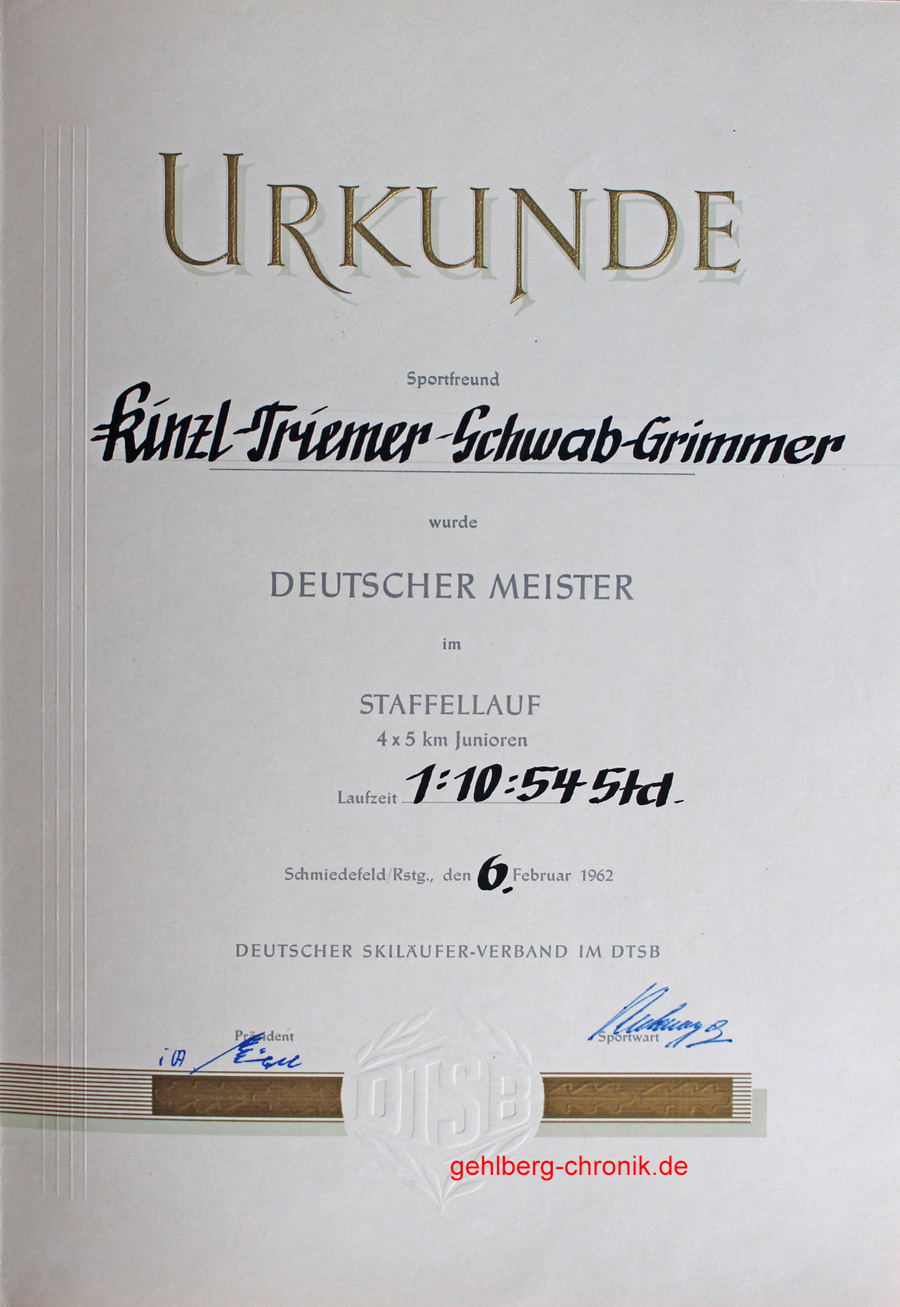 1962 014 1962 02 06 13te Deutsche Skimeisterschaft Staffel