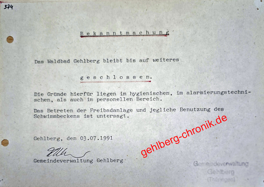 1991 009 Waldbadschliessung